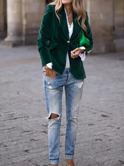 Savannah™ | Elegant Velvet Blazer