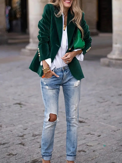 Savannah™ | Elegant Velvet Blazer