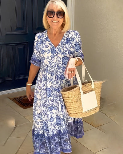 Mirelda | Porcelain Print Dress