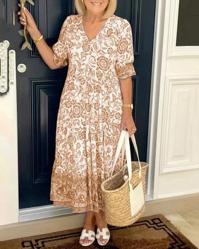 Mirelda | Porcelain Print Dress