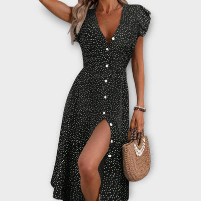 Nera | Polka Dot Midi Dress
