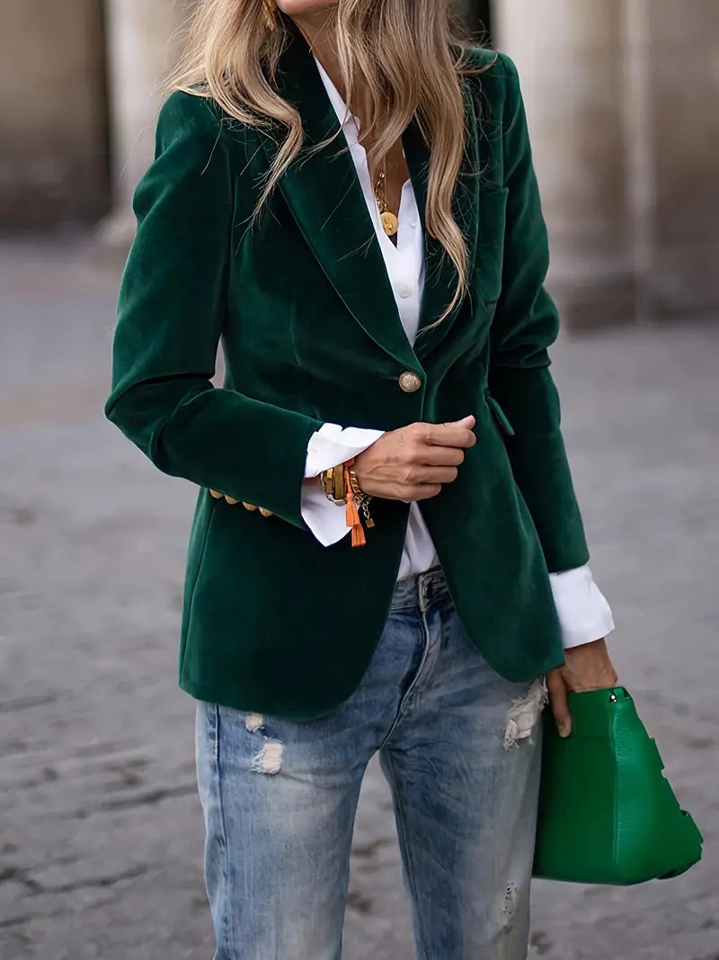 Savannah™ | Elegant Velvet Blazer