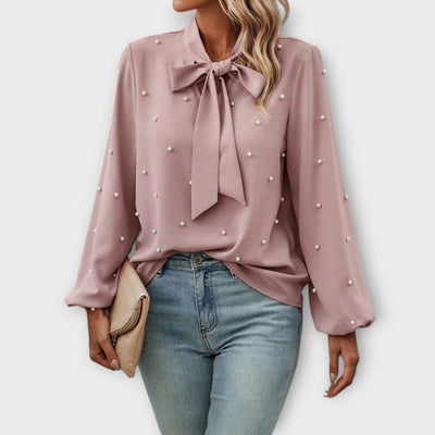 Sophia | Elegant blouse with pearl details