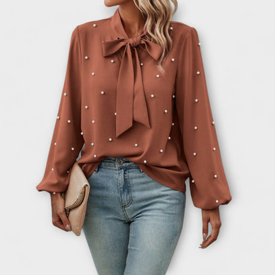 Sophia | Elegant blouse with pearl details