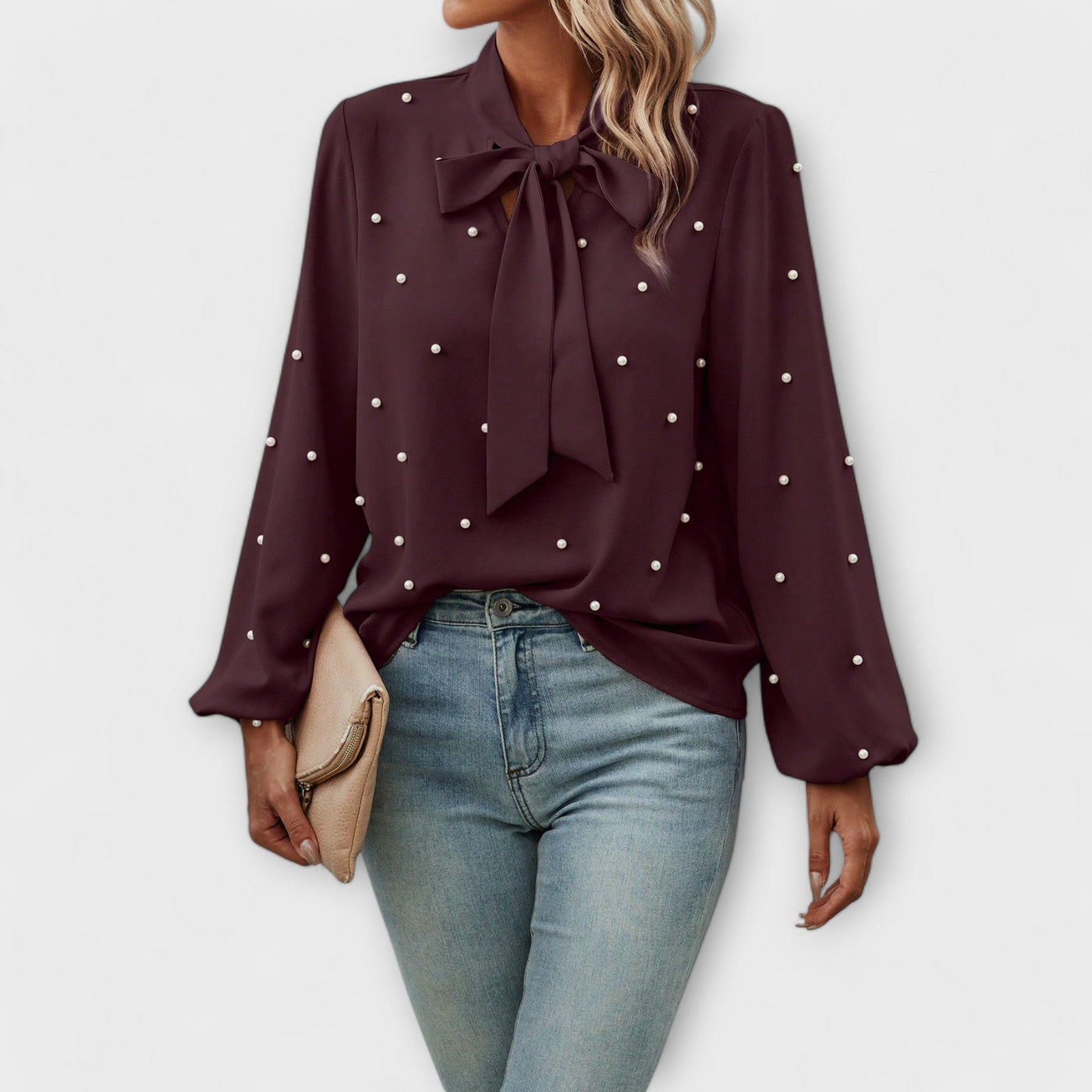 Sophia | Elegant blouse with pearl details