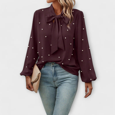 Sophia | Elegant blouse with pearl details