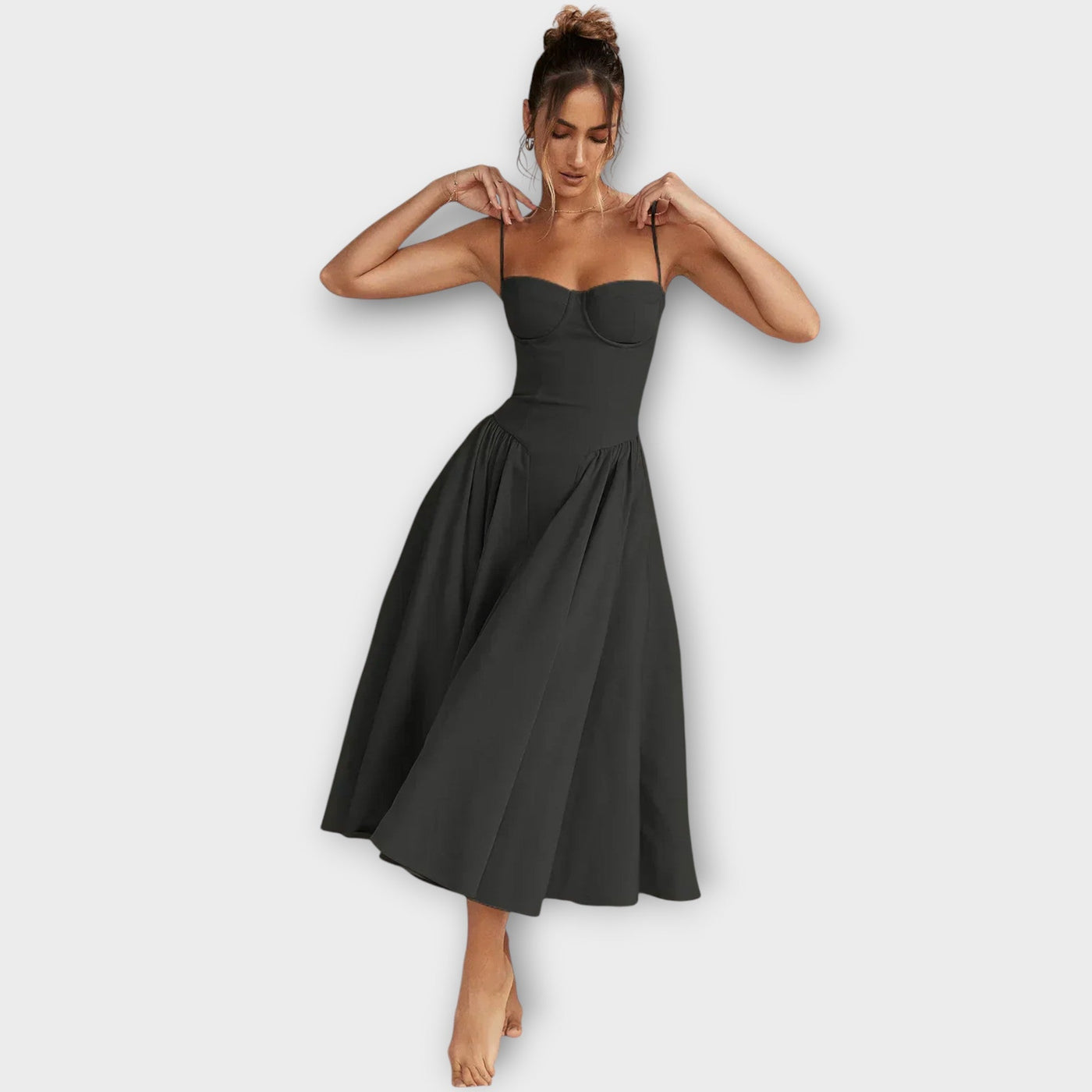 Gesine | Sleeveless Corset Midi Dress