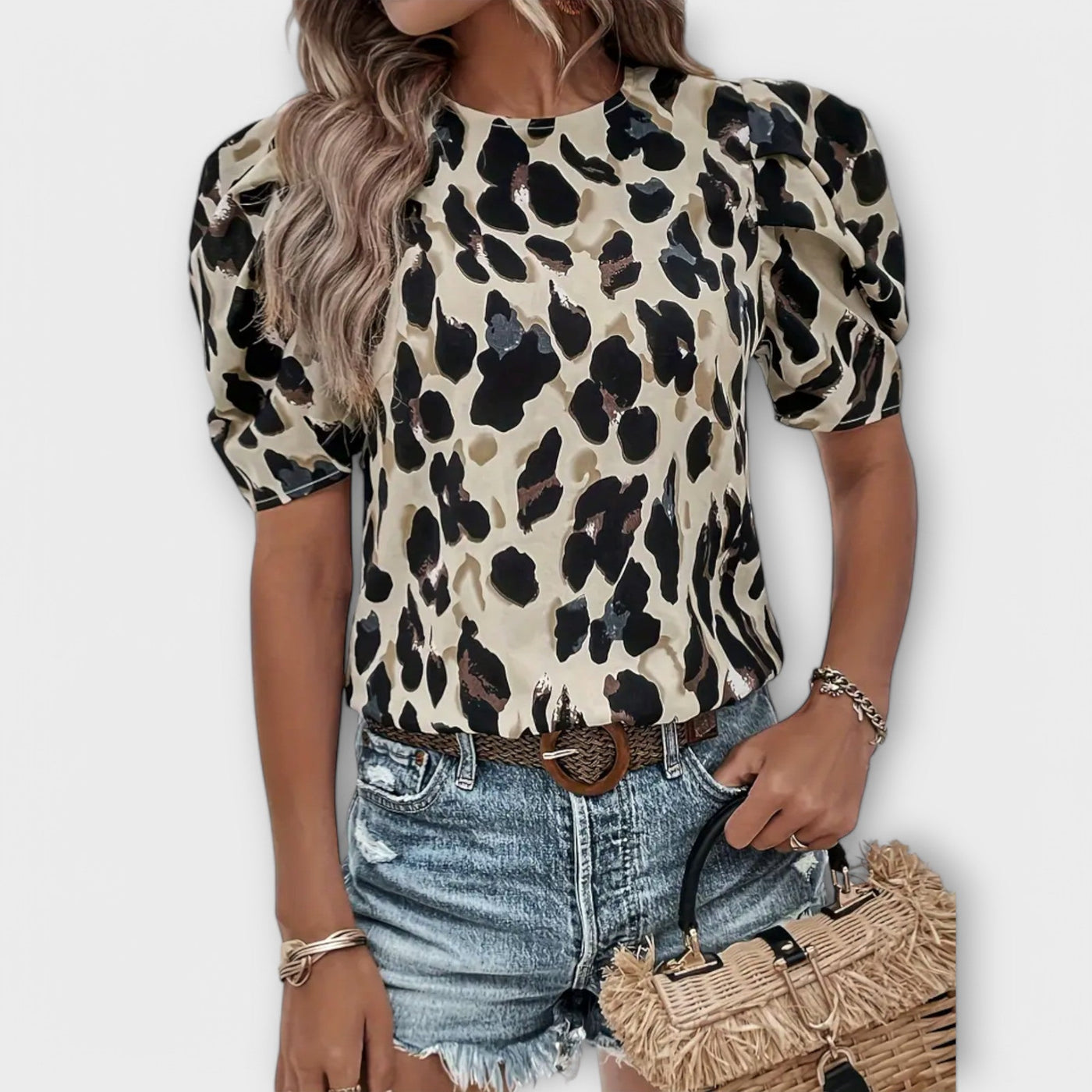 Amelia | Blouse with Animal Print