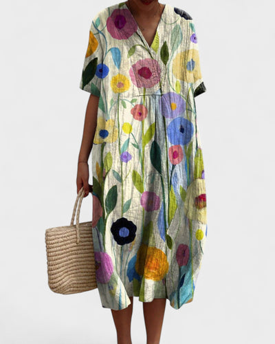 Zoey | Vibrant Floral Pattern Dress