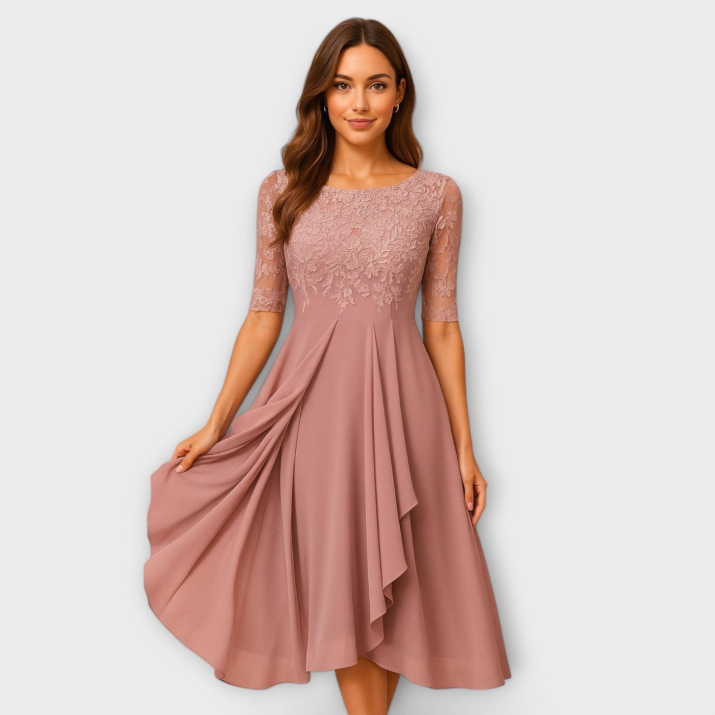 Karla | Elegant Lace Midi Dress