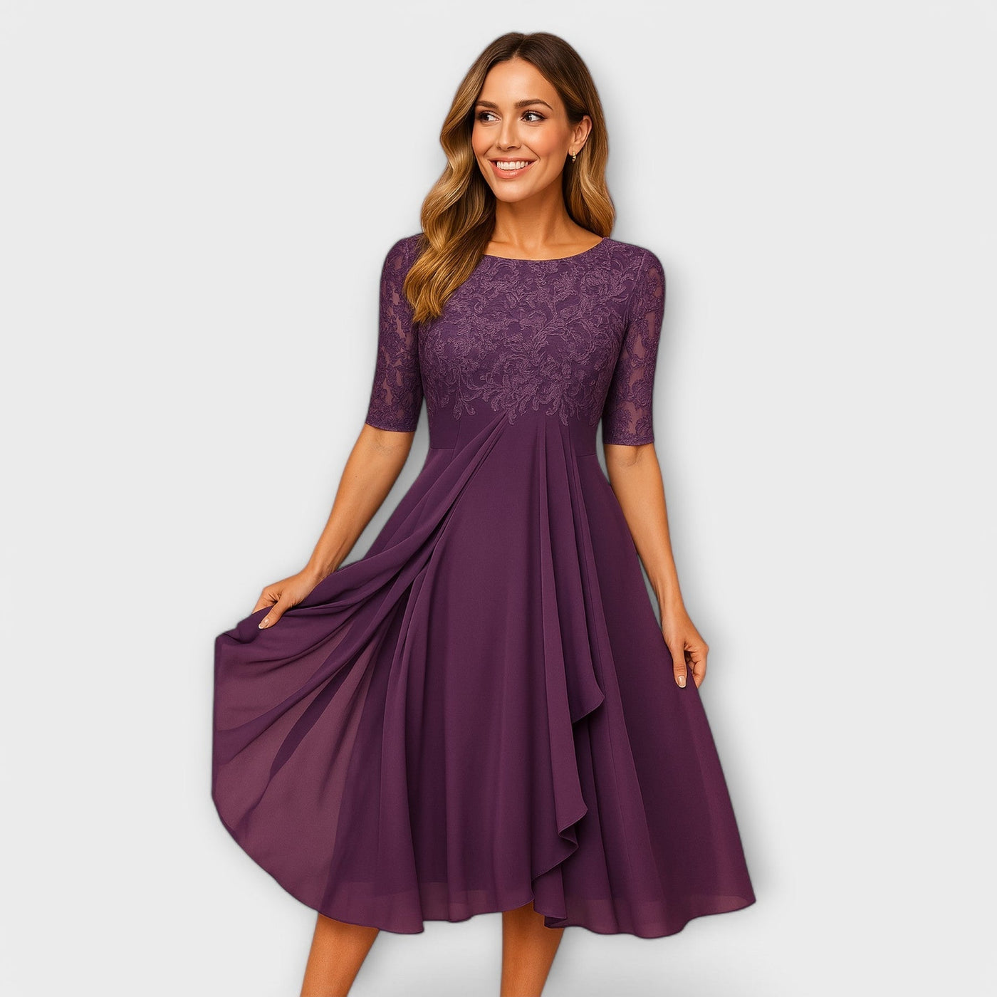 Karla | Elegant Lace Midi Dress