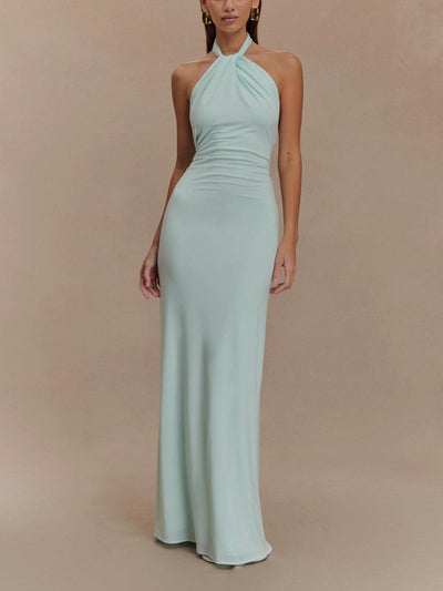 Morgan & Stella Vermont™ | Slinky Halter Maxi Dress - Lagoon