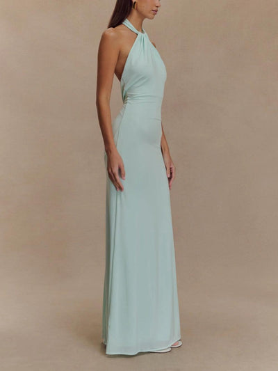 Morgan & Stella Vermont™ | Slinky Halter Maxi Dress - Lagoon