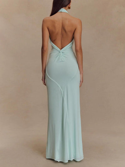 Morgan & Stella Vermont™ | Slinky Halter Maxi Dress - Lagoon