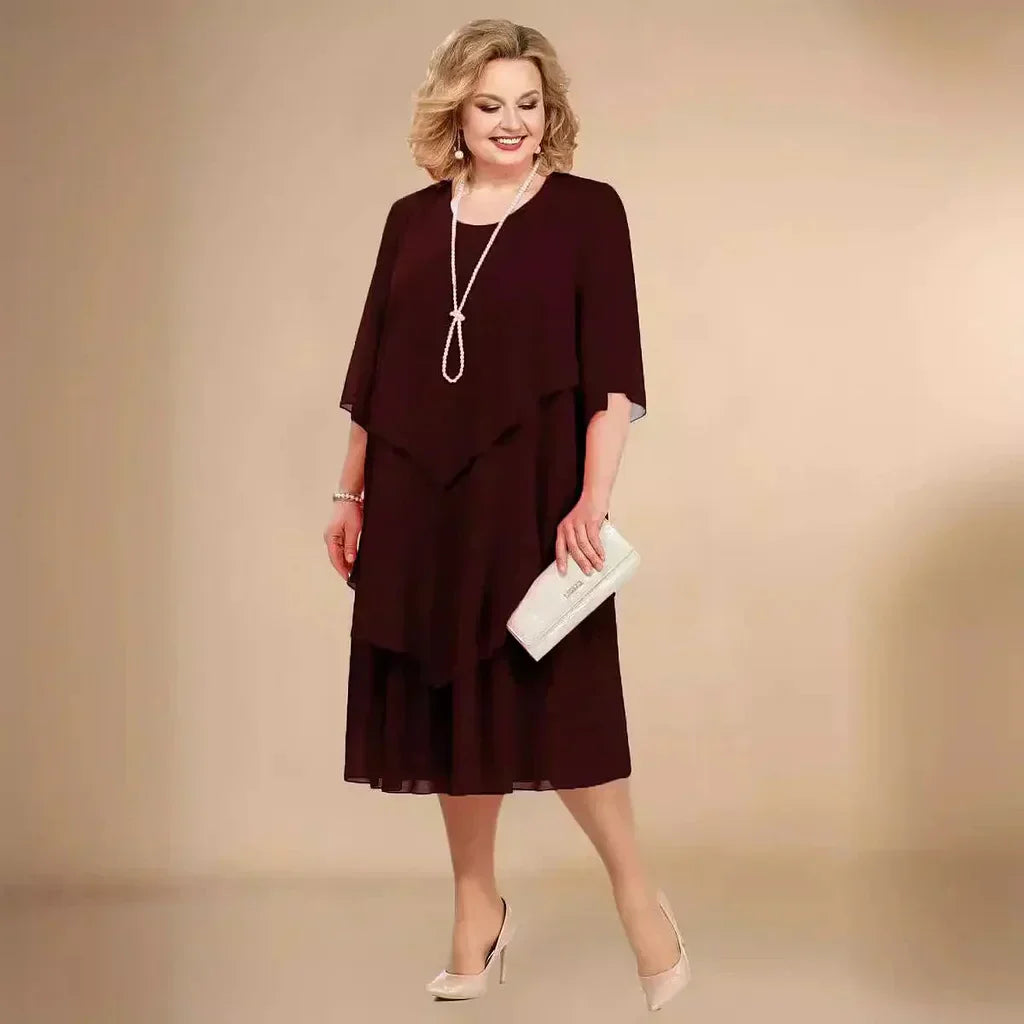 Chloe | Refined Drape Midi Style Dress