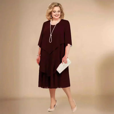 Chloe | Refined Drape Midi Style Dress