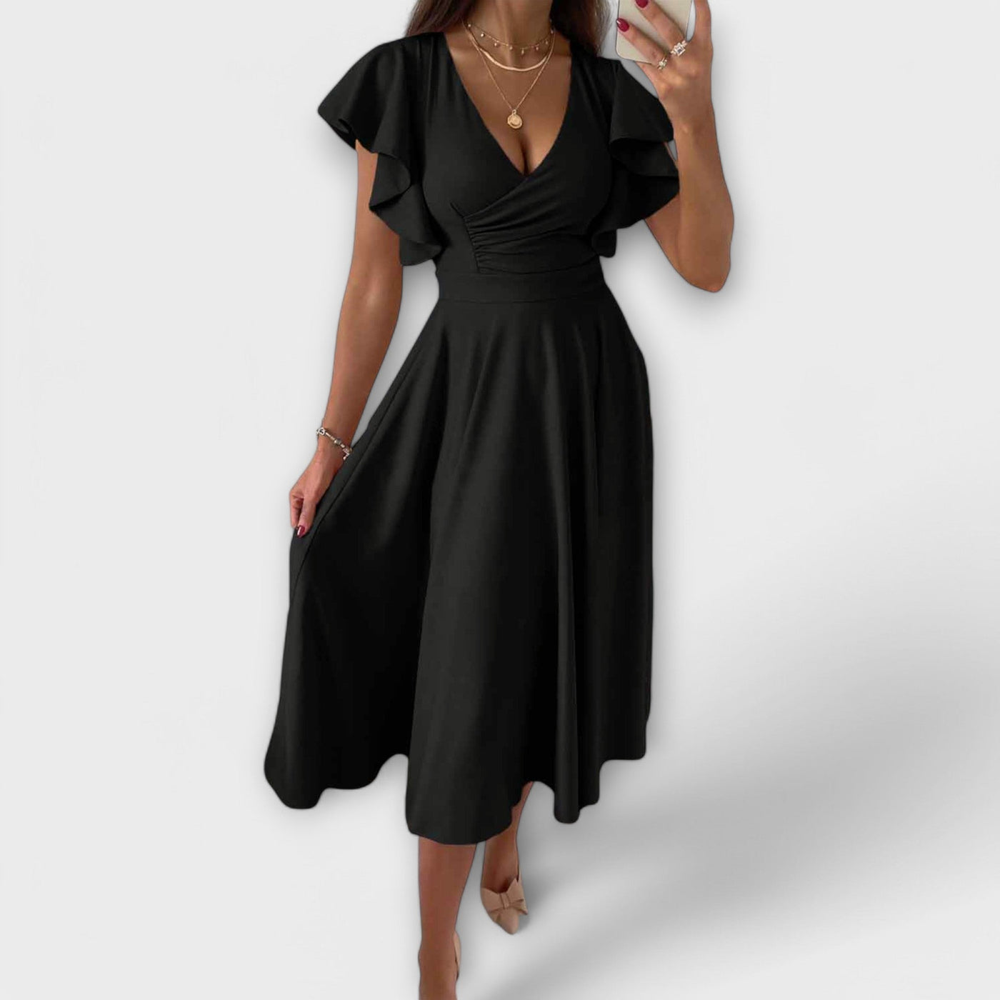 Lilo | Elegant V-Neck Dress