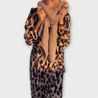 Cassie | Leopard Print V-Neck Dress