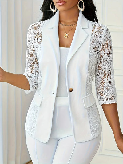 Layla™ | Contrast Lace Blazer
