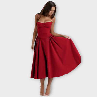 Gesine | Sleeveless Corset Midi Dress