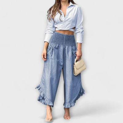 Jaya | Linen Pants with Stylish Pleat Details