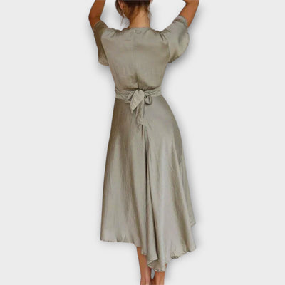 Margret | Elegant V-neck Midi Dress