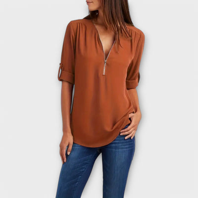 Olivia | The Relaxed V-Neck Blouse