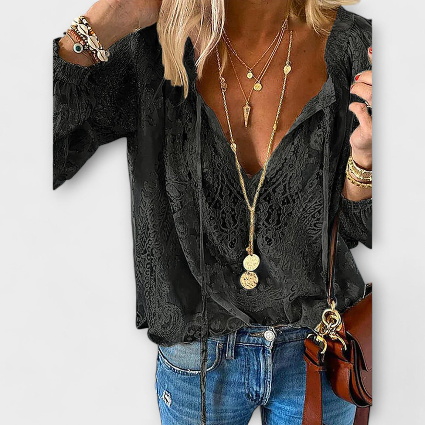 Lili | Unique Blouse with Lace Details