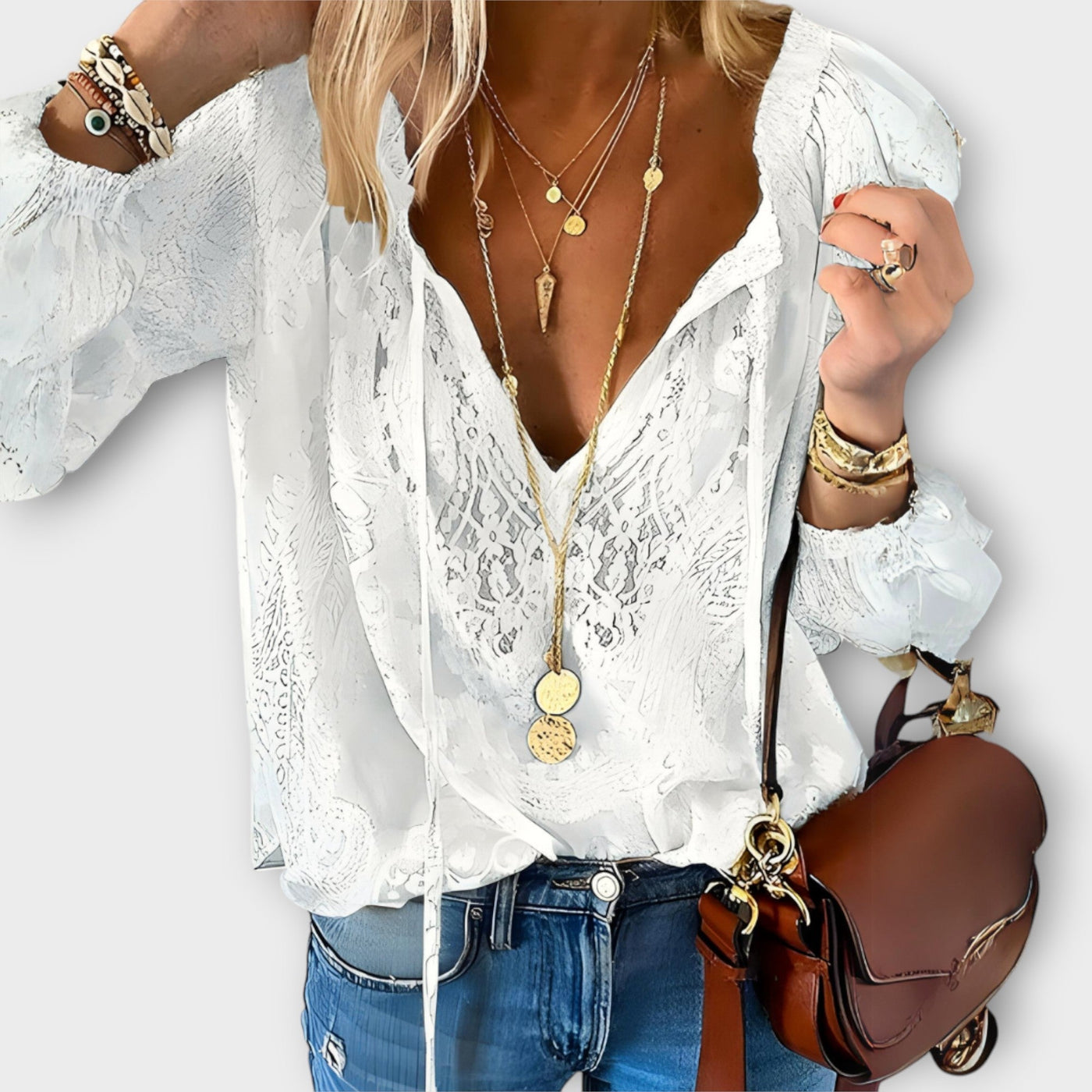 Adelina | Elegant Lace Blouse