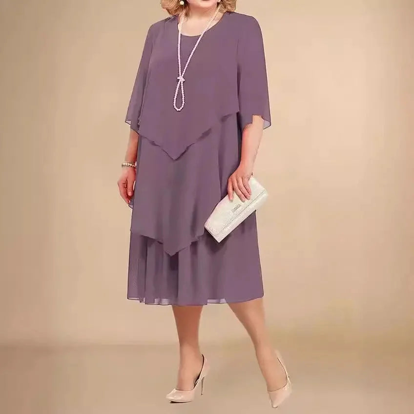 Chloe | Refined Drape Midi Style Dress