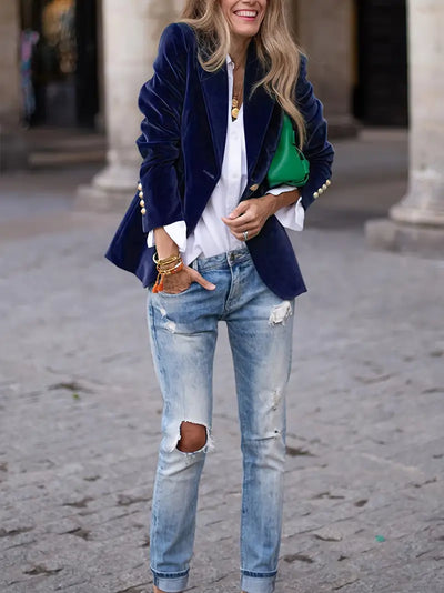 Savannah™ | Elegant Velvet Blazer