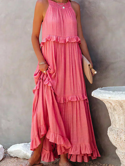 Cindy | Chic Ruffle Trim Sleeveless Dress