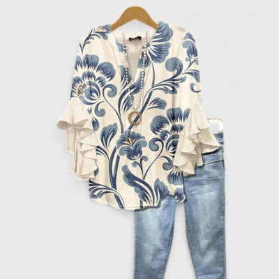 Isabella | Elegant Floral Blouse