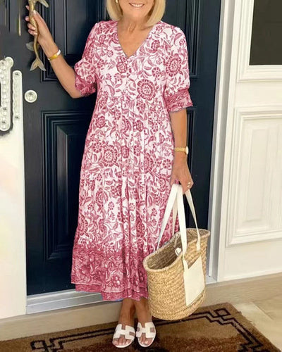 Mirelda | Porcelain Print Dress