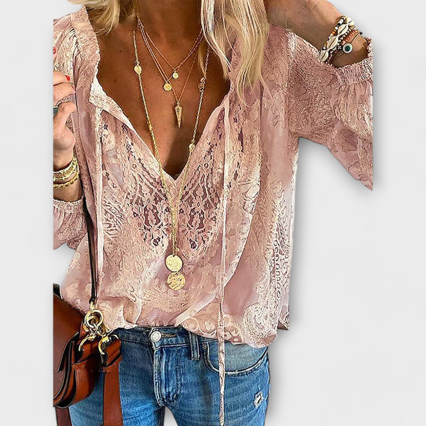 Lili | Unique Blouse with Lace Details