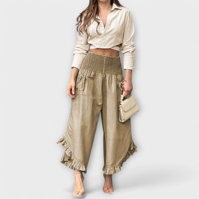 Jaya | Linen Pants with Stylish Pleat Details