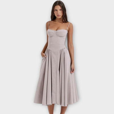 Gesine | Sleeveless Corset Midi Dress