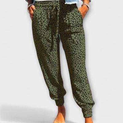 Feli | Wide Pants with Leopard Print