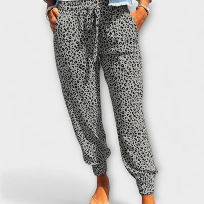 Feli | Wide Pants with Leopard Print