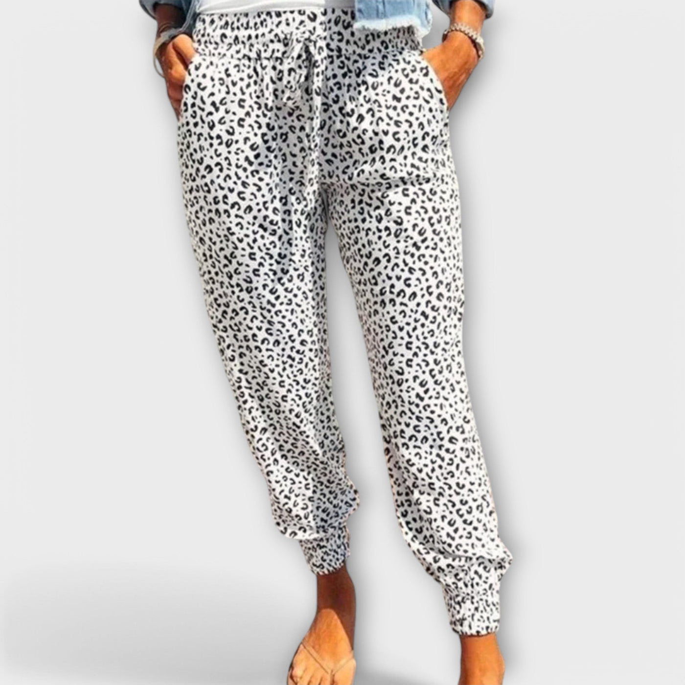 Feli | Wide Pants with Leopard Print