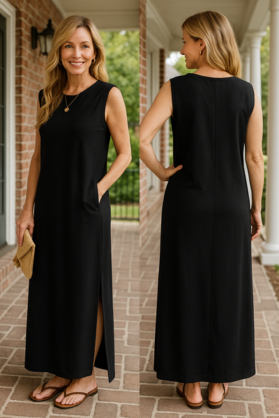 Ginger | Sleeveless Casual Maxi Dress