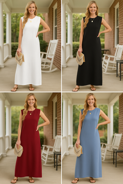 Ginger | Sleeveless Casual Maxi Dress