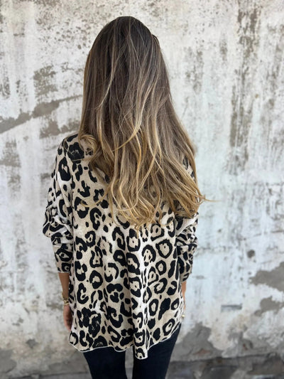 Peggy | Round Neck Leopard Print Top