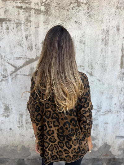 Peggy | Round Neck Leopard Print Top