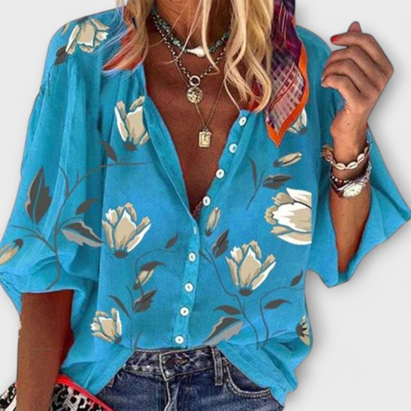 Madeleine | Airy Blouse in Floral Design