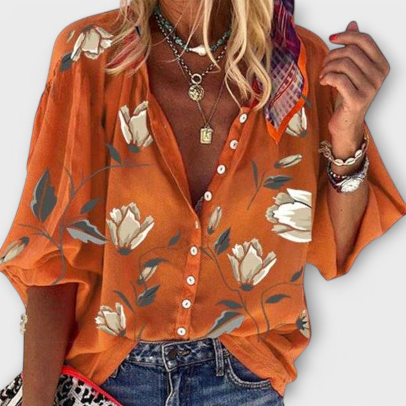 Madeleine | Airy Blouse in Floral Design