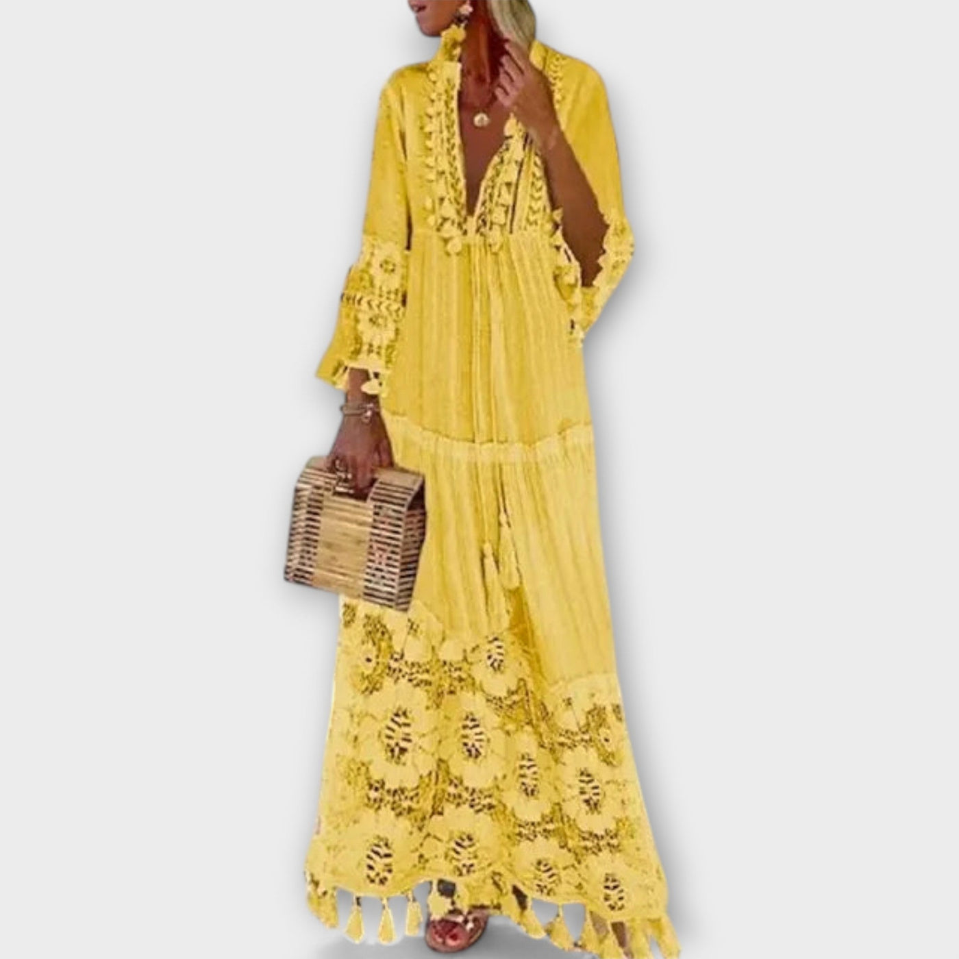 Kloe | Lace and Tassels Dress