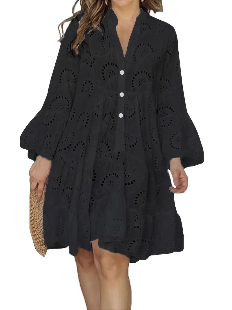 Celine | Elegant Hollow Pattern Dress