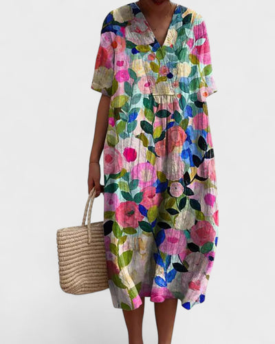 Zoey | Vibrant Floral Pattern Dress