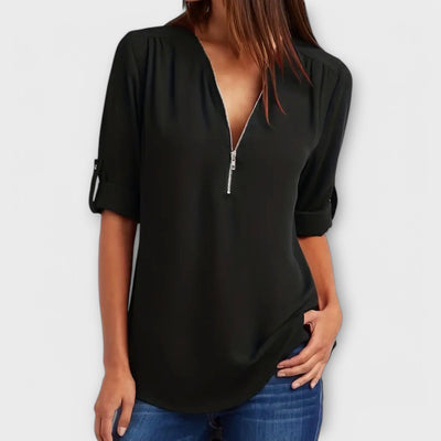 Olivia | The Relaxed V-Neck Blouse